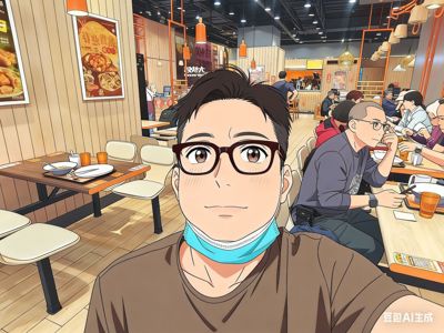 主人午餐時自拍